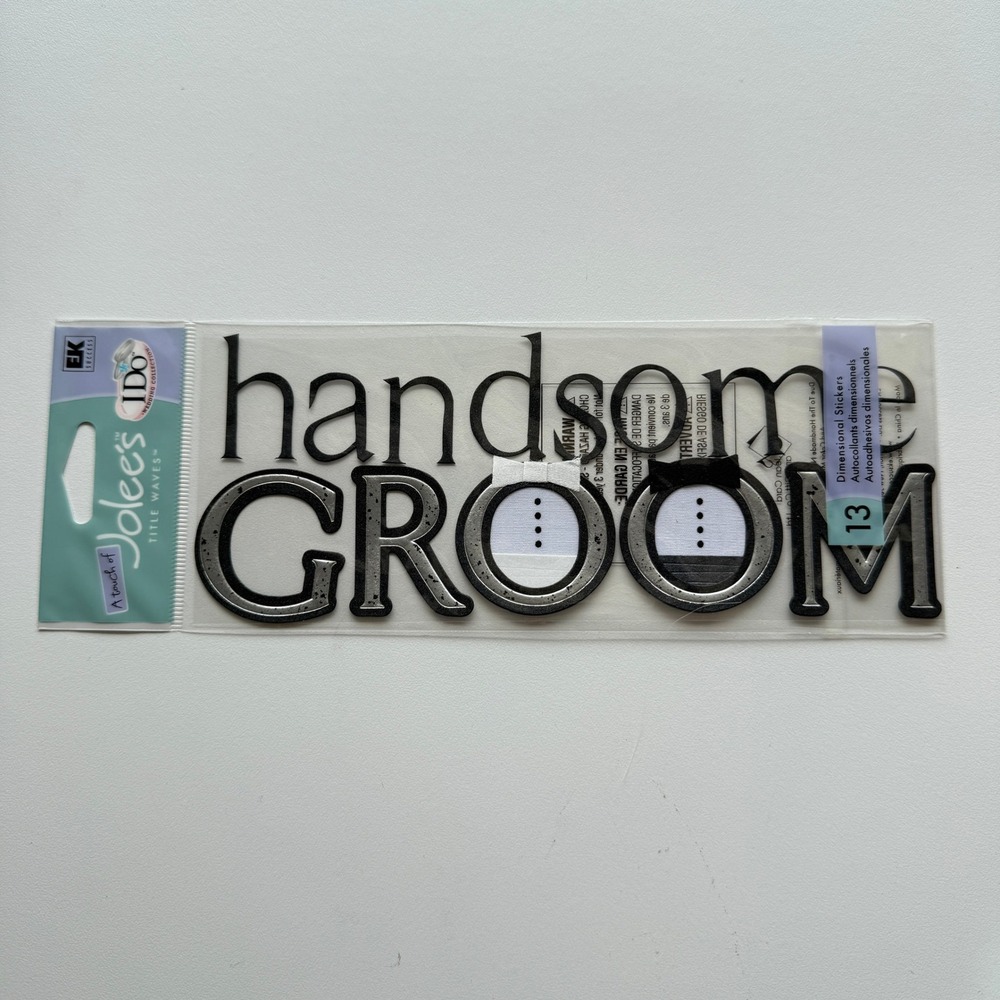 Jolee's By You I Do Wedding Dimensional Stickers Handsome Groom EKWJT020